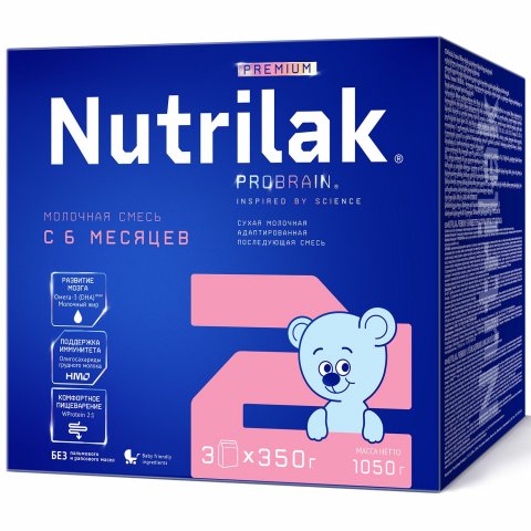 Молочная смесь Nutrilak Premium 2 1050г с 6месяцев Молочная смесь Nutrilak Premium 2 1050г с 6месяцев