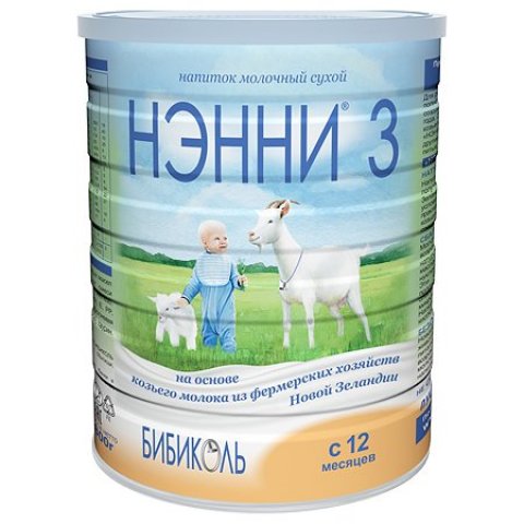 Молочный напиток НЭННИ 3 на основе козьего молока 800 г с 12 мес Молочный напиток НЭННИ 3 на основе козьего молока 800 г с 12 мес