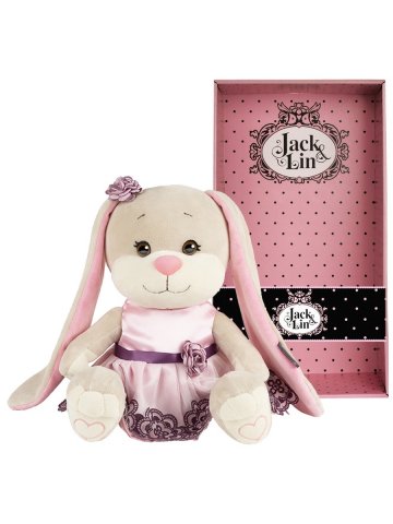 Мягкая Игрушка Зайка/Jack&Lin в Вечернем Розовом Платье, 25 см, в Коробке Мягкая Игрушка Зайка/Jack&Lin в Вечернем Розовом Платье, 25 см, в Коробке