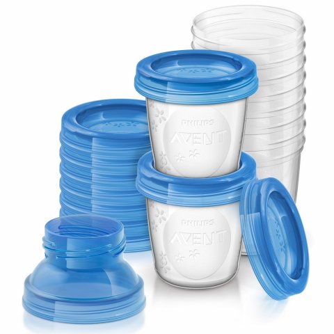 Набор контейнеров Philips Avent с крышкой для хранения грудного молока 180 мл Набор контейнеров Philips Avent с крышкой для хранения грудного молока 180 мл