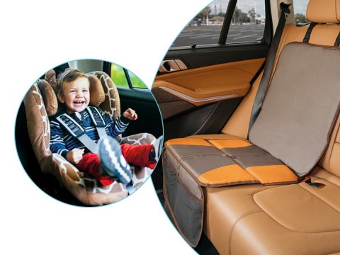 Накидка на сиденье автомобиля под детское автокресло, цвет шоколадный Накидка на сиденье автомобиля под детское автокресло, цвет шоколадный