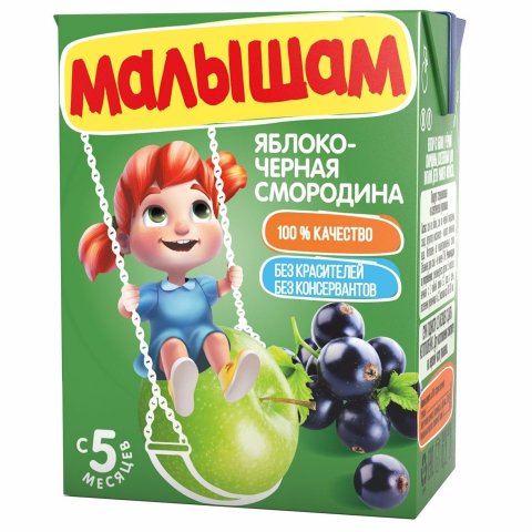 Нектар ФрутоНяня Малышам яблоко-черная смородина 0.2л с 5 месяцев Нектар ФрутоНяня Малышам яблоко-черная смородина 0.2л с 5 месяцев