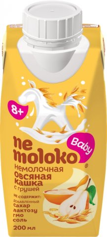 Nemoloko Каша овсяная безмолочная с грушей 200 мл от 8 месяцев Nemoloko Каша овсяная безмолочная с грушей 200 мл от 8 месяцев