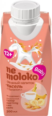 Nemoloko напиток овсяный кисель с бананом 200 мл от 12 месяцев Nemoloko напиток овсяный кисель с бананом 200 мл от 12 месяцев
