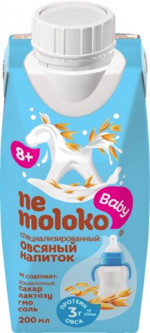 Nemoloko овсяное детское 200 мл от 8 месяцев Nemoloko овсяное детское 200 мл от 8 месяцев