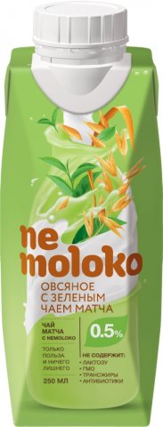 Nemoloko овсяное с зелёным чаем матча 250 мл Nemoloko овсяное с зелёным чаем матча 250 мл