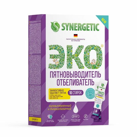 Отбеливатель-пятновыводитель SYNERGETIC гипоаллергенный с активным кислородом 10 стирок Synergetic Отбеливатель-пятновыводитель SYNERGETIC гипоаллергенный с активным кислородом 10 стирок Synergetic
