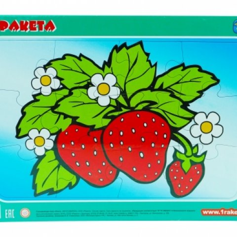 Пазлы на планшете (12 эл): Клубника Пазлы на планшете (12 эл): Клубника