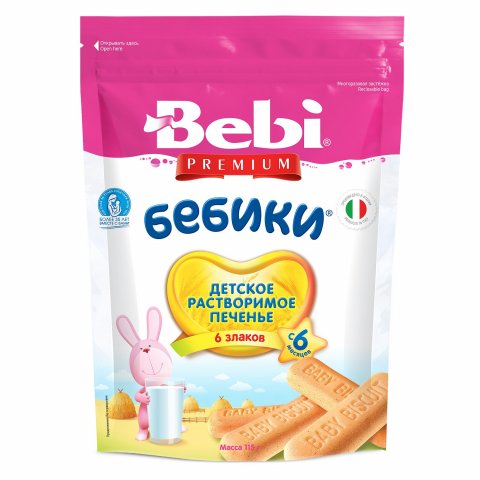 Печенье Bebi Колинска Бебики 6 злаков 115г с 6 месяцев Печенье Bebi Колинска Бебики 6 злаков 115г с 6 месяцев