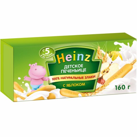 Печенье Heinz яблоко 160г с 5 месяцев Печенье Heinz яблоко 160г с 5 месяцев