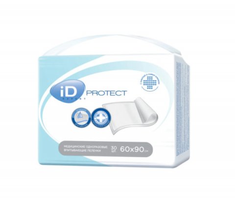Пеленки впитывающие iD Protect 60x90 30 шт Пеленки впитывающие iD Protect 60x90 30 шт