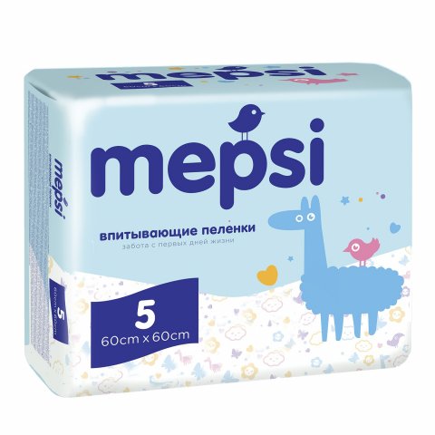 Пеленки впитывающие Mepsi 60*60 5шт Пеленки впитывающие Mepsi 60*60 5шт