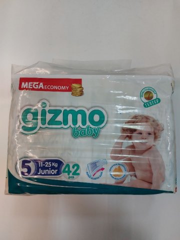 Подгузники Gizmo № 5 11-25 кг. 42 шт. Подгузники Gizmo № 5 11-25 кг. 42 шт.