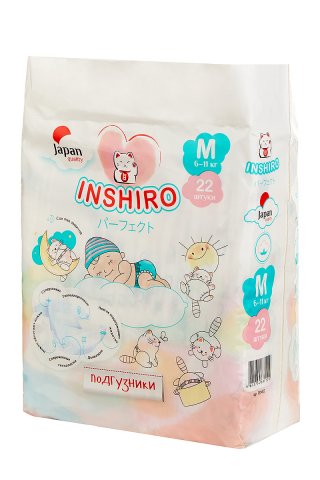 Подгузники INSHIRO размер M (6-11 кг) 22 шт Подгузники INSHIRO размер M (6-11 кг) 22 шт