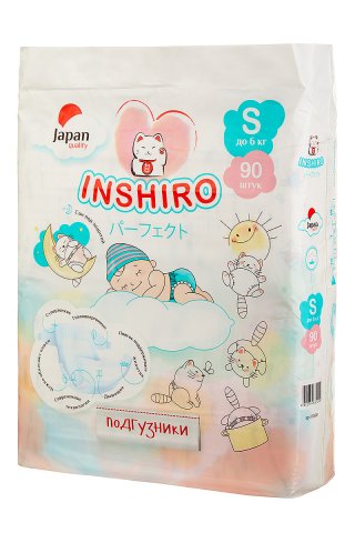 Подгузники INSHIRO размер S (3-6 кг) 90 шт Подгузники INSHIRO размер S (3-6 кг) 90 шт