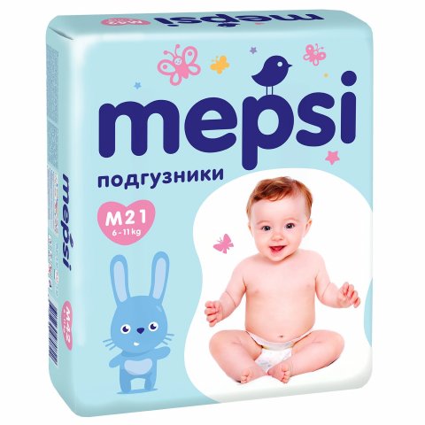 Подгузники Mepsi M (6-11 кг) 21 шт Подгузники Mepsi M (6-11 кг) 21 шт