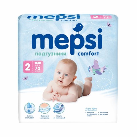 Подгузники Mepsi S 4-9кг 72шт Подгузники Mepsi S 4-9кг 72шт