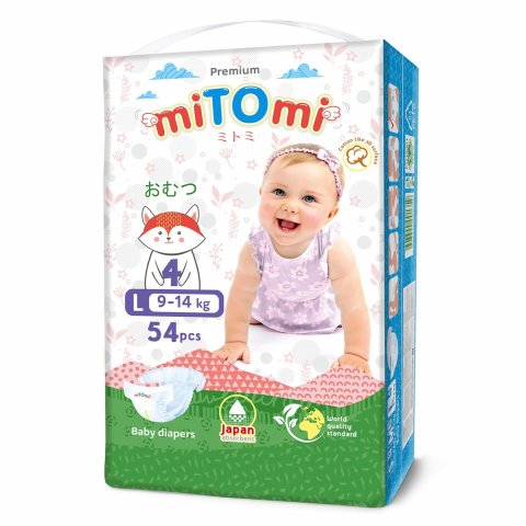 Подгузники miTOmi L (9-14 кг) 54 шт Подгузники miTOmi L (9-14 кг) 54 шт