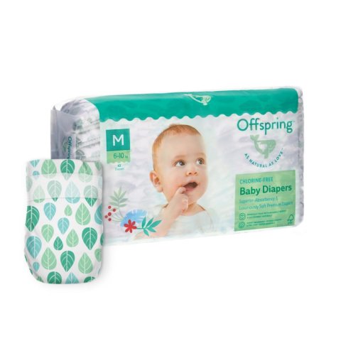 Подгузники Offspring М 6-10 кг 42 шт расцветка Листочки Подгузники Offspring М 6-10 кг 42 шт расцветка Листочки