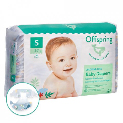 Подгузники Offspring S 3-7 кг 48 шт расцветка Сидней Подгузники Offspring S 3-7 кг 48 шт расцветка Сидней