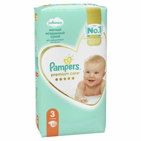 Подгузники Pampers Premium Care 3 6-10кг 52 шт Подгузники Pampers Premium Care 3 6-10кг 52 шт