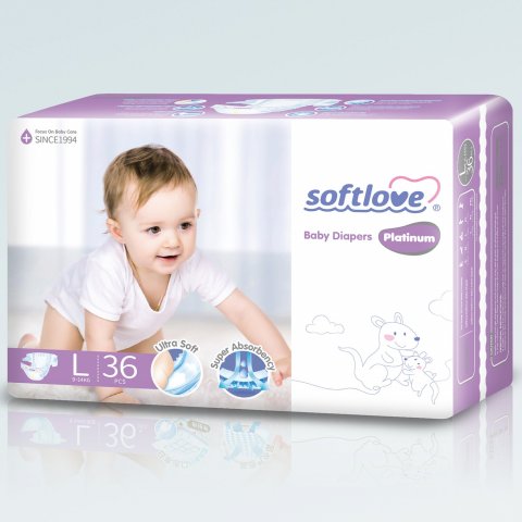 Подгузники Softlove детские размер L 9-14 кг 36шт Softlove Подгузники Softlove детские размер L 9-14 кг 36шт Softlove