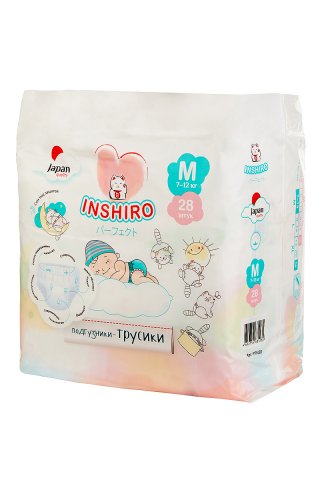 Подгузники-трусики INSHIRO размер M (7-12 кг) 28 шт Подгузники-трусики INSHIRO размер M (7-12 кг) 28 шт