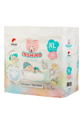 Подгузники-трусики INSHIRO размер XL (12-20 кг) 38 шт Подгузники-трусики INSHIRO размер XL (12-20 кг) 38 шт