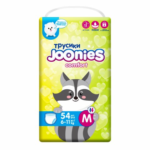 Подгузники-трусики Joonies Comfort M 6-11кг 54шт Подгузники-трусики Joonies Comfort M 6-11кг 54шт