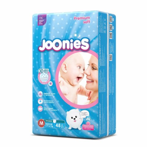 Подгузники-трусики Joonies M 6-11кг 48шт Подгузники-трусики Joonies M 6-11кг 48шт