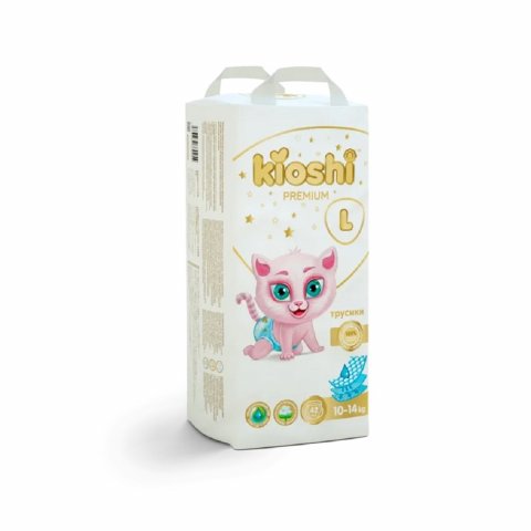 Подгузники-трусики Kioshi Premium L 10-14 кг 42 шт. Подгузники-трусики Kioshi Premium L 10-14 кг 42 шт.