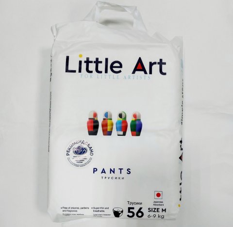 Подгузники-трусики Little Art M 6-9 кг 56 шт Подгузники-трусики Little Art M 6-9 кг 56 шт