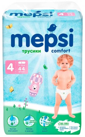 Подгузники-трусики Mepsi L (9-16 кг) 44 шт Подгузники-трусики Mepsi L (9-16 кг) 44 шт