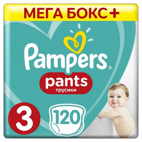 Подгузники-трусики Pampers Pants 3 6-11кг 120шт Подгузники-трусики Pampers Pants 3 6-11кг 120шт