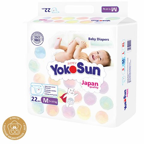 Подгузники YokoSun M 5-10кг 22шт Подгузники YokoSun M 5-10кг 22шт