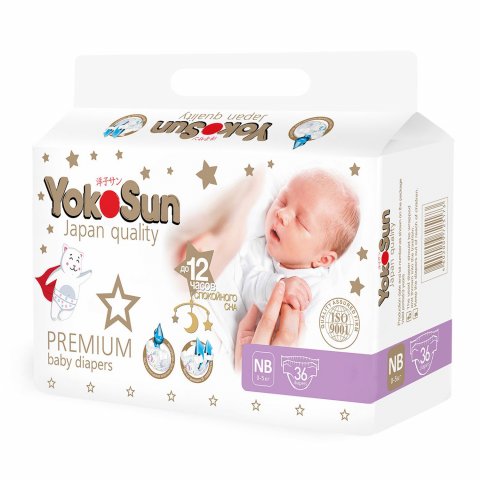 Подгузники YokoSun Premium NB 0-5кг 36шт Подгузники YokoSun Premium NB 0-5кг 36шт