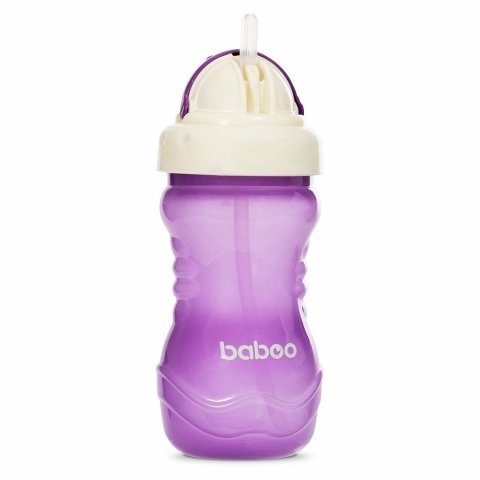 Поильник BABOO с трубочкой 360мл с 9месяцев Фиолетовый 8-128 Поильник BABOO с трубочкой 360мл с 9месяцев Фиолетовый 8-128