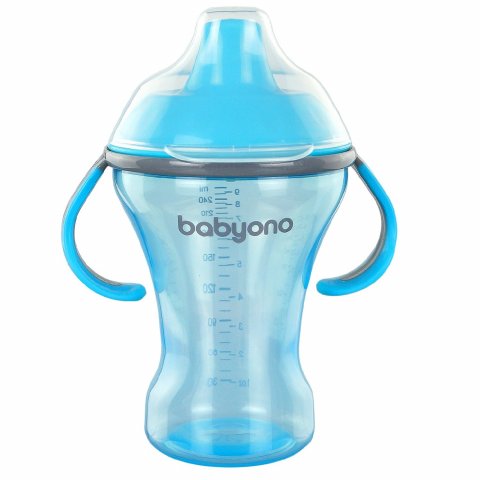 Поильник-непроливайка Babyono Natural nursing 260 мл Голубой 1457 Поильник-непроливайка Babyono Natural nursing 260 мл Голубой 1457