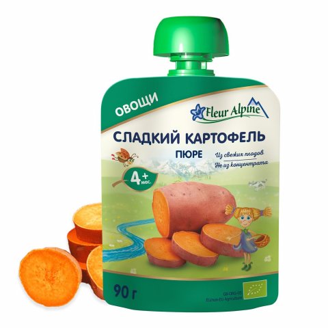 Пюре Fleur Alpine сладкий картофель 90г с 4 месяцев Пюре Fleur Alpine сладкий картофель 90г с 4 месяцев