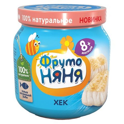 Пюре ФрутоНяня хек 80г с 8 месяцев Пюре ФрутоНяня хек 80г с 8 месяцев