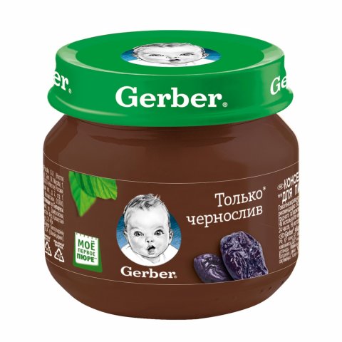 Пюре Gerber чернослив 80г с 4 месяцев Пюре Gerber чернослив 80г с 4 месяцев