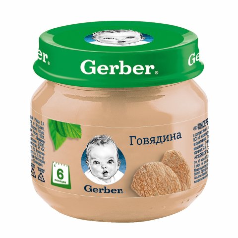 Пюре Gerber говядина 80г с 6 месяцев Пюре Gerber говядина 80г с 6 месяцев