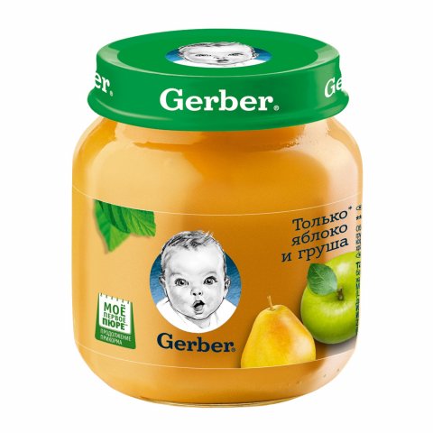 Пюре Gerber яблоко груша 130г с 5 месяцев Пюре Gerber яблоко груша 130г с 5 месяцев