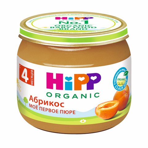 Пюре Hipp Мое первое пюре абрикос 80г с 4 месяцев Пюре Hipp Мое первое пюре абрикос 80г с 4 месяцев