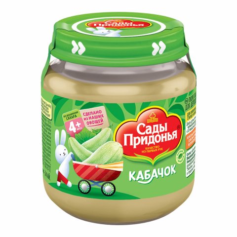 Пюре Сады Придонья кабачок 120г с 4месяцев Пюре Сады Придонья кабачок 120г с 4месяцев