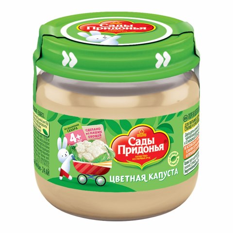 Пюре Сады Придонья цветная капуста 80г с 4 месяцев Пюре Сады Придонья цветная капуста 80г с 4 месяцев