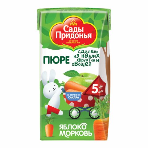 Пюре Сады Придонья яблоко-морковь 125г с 5мес Пюре Сады Придонья яблоко-морковь 125г с 5мес