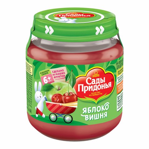 Пюре Сады Придонья яблоко-вишня 120г Пюре Сады Придонья яблоко-вишня 120г