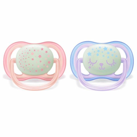 Пустышка Philips Avent ultra air night ночная с футляром для стерилизации с 0 до 6месяцев 2 шт Пустышка Philips Avent ultra air night ночная с футляром для стерилизации с 0 до 6месяцев 2 шт