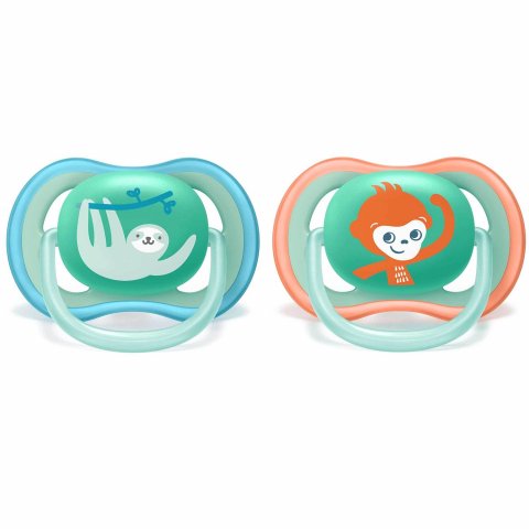 Пустышка Philips Avent Ultra Air с футляром для стерилизации с 18месяцев 2шт Пустышка Philips Avent Ultra Air с футляром для стерилизации с 18месяцев 2шт